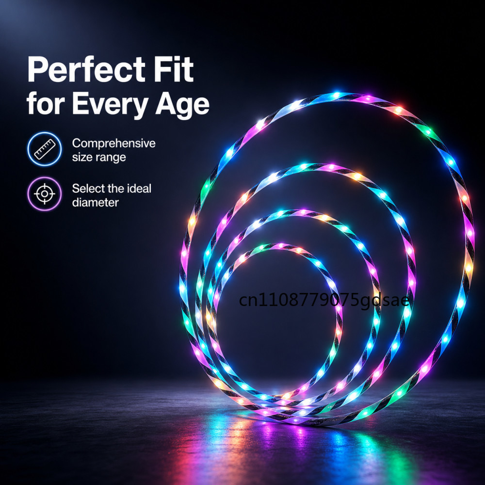60-90cm LED Glow Sport Hoop fo - Gymnastic Ring 评论和价格