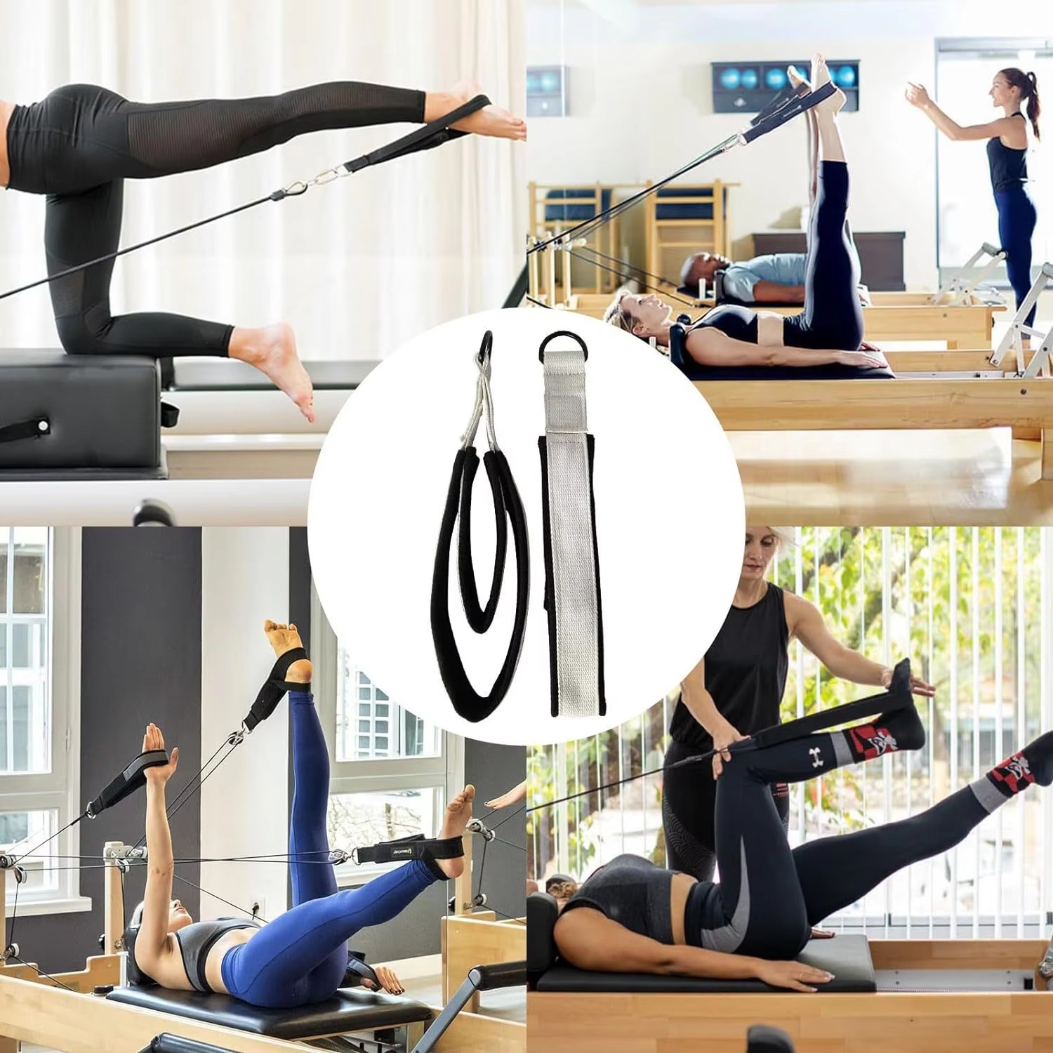Pilates Reformer Loop Straps H - Gymnastic Ring 评论和价格